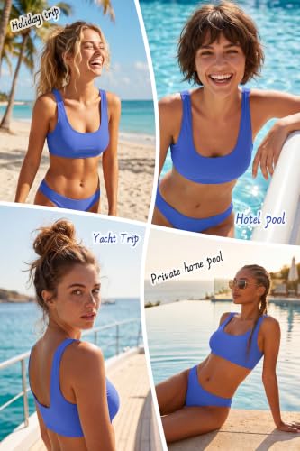 Image of Beautikini Period Swimwear for Teens Two Piece Leakproof Menstrual Bikini Swimsuit Sporty Bathing Suits for Girls Women
