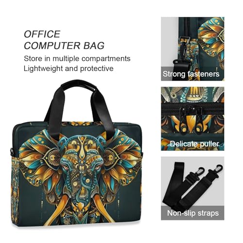 Maletín Bandolera para Laptop con Mandala Elefante Indian 15.7 in miniatura 5