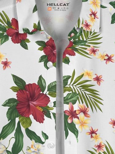 Image of HELLCAT Beige Trendy Regular Fit Printed Causal Shirt for Boys