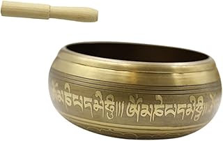 FAVOMOTO 1 Conjunto Tigela De Meditação De Ioga Tigela De Som Tibetana Tigela De Canto Martelo Meditação Tigela De Música Tigela De Música Tibetana Tigela De Oração Tibetana Tigelas De