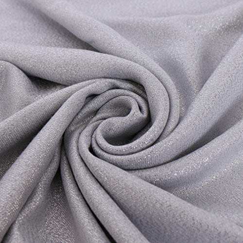 Image of LMVERNA Women's Sparkling Metallic Soft Pashmina Shawls and Wraps Scarf in Solid Colors