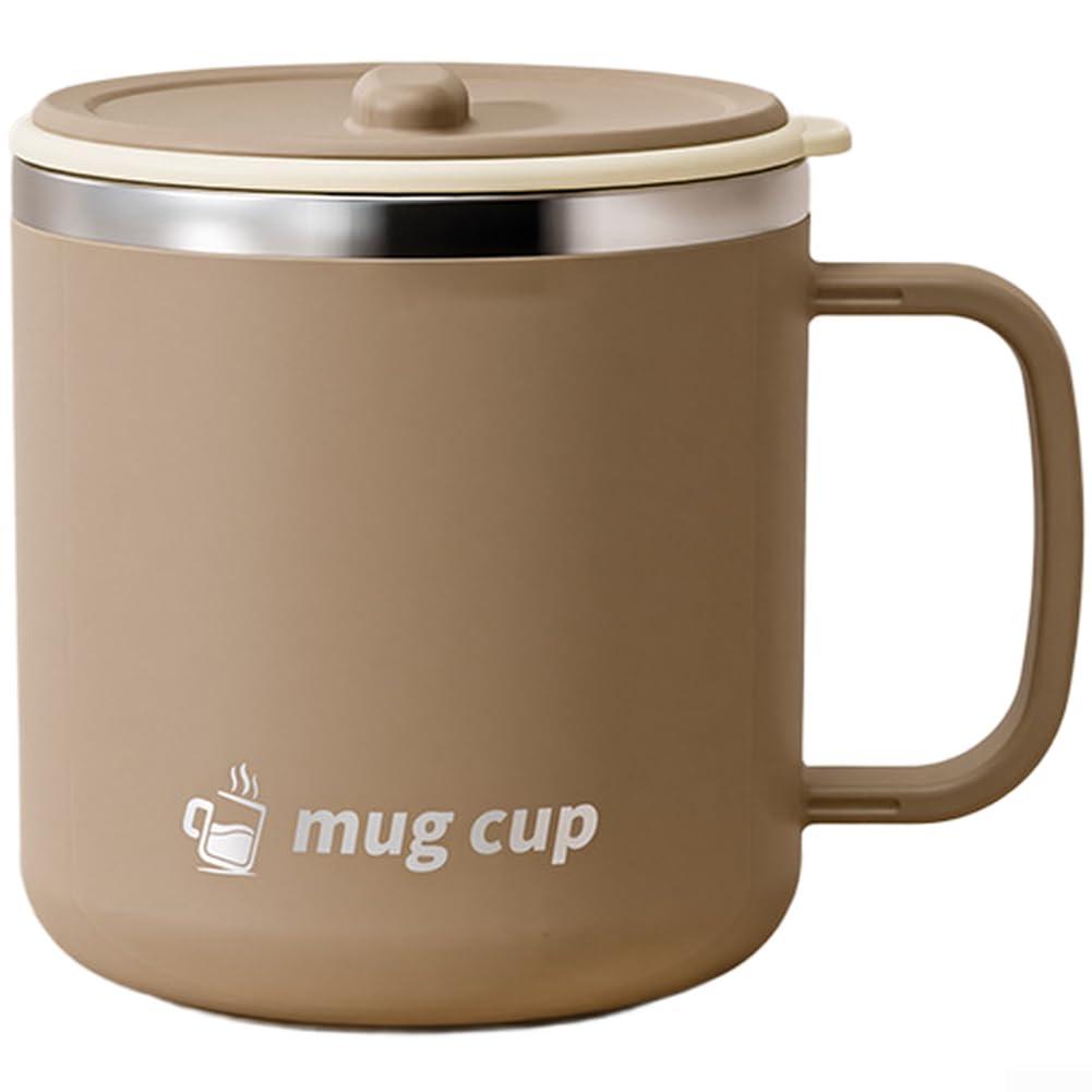 Gobelet isotherme en acier inoxydable avec couvercle, tasse isotherme à double paroi en acier inoxydable 304 pour café et thé, tasse de voyage anti-fuite avec passoire à thé et cuillère, large