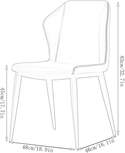 Miniatura 3 de Kitchen Dining Chair Set of 6 PU Leather Kitchen Living Room Lounge Counter Chairs Ergonomics Seat Sturdy Carbon Steel Metal Legs (Color : Red)