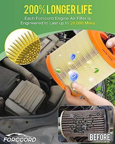 Image of 2-Pack Engine Air Filters for 2016-2019 Cadillac ATS 3.6L | for 2016-2019 Chevrolet Cruze 1.4L Replace#13367308, Engine Filter Replacement Car Accessories