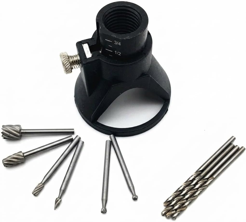 Metal Cutting Drill Attachment Kit for Guided Carving Rotary