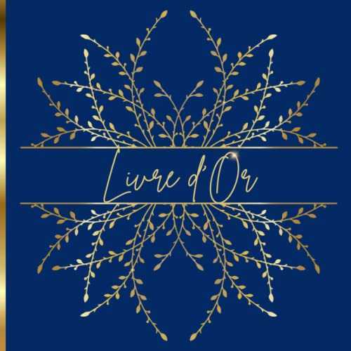 Livre d'or: Bleu roi et doré | Mariage, Baptême, Communion, Confirmation, Anniversaire, Pacs, EVJF, départ en retraite | chic, raffiné et élégant