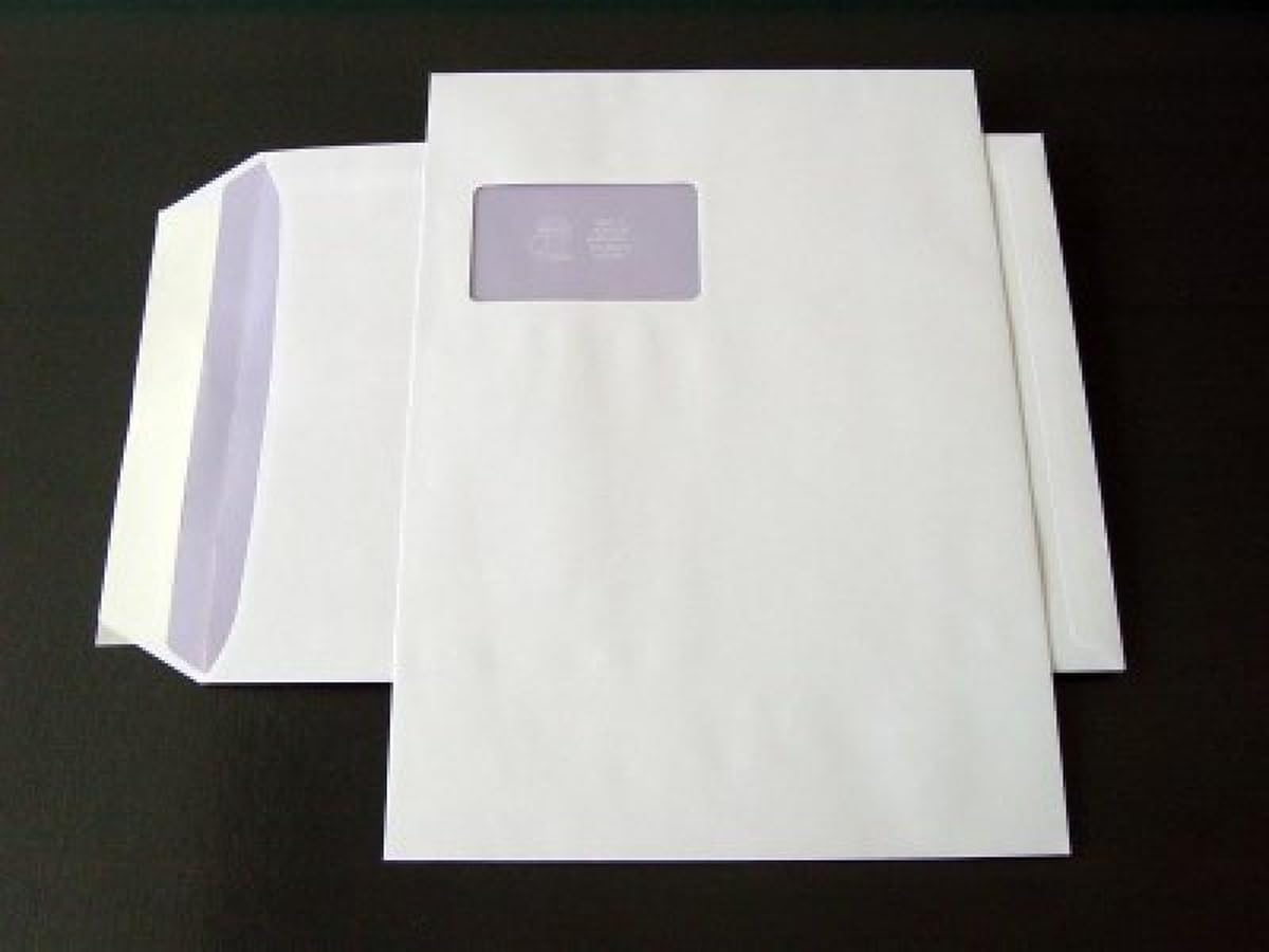 Versandtaschen C4 100g/qm haftklebend Fenster VE=250 Stück weiß