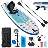 Photo Gallery cyfie stand up paddling board accessori completi, 2 in 1, gonfiabile con sedile, supporto universale per fotocamera, standup paddle board per adulti, principianti, yoga, pesca, portata 150 kg Photo Gallery cyfie stand up paddling board accessori completi, 2 in 1, gonfiabile con sedile, supporto universale per fotocamera, standup paddle board per adulti, principianti, yoga, pesca, portata 150 kg