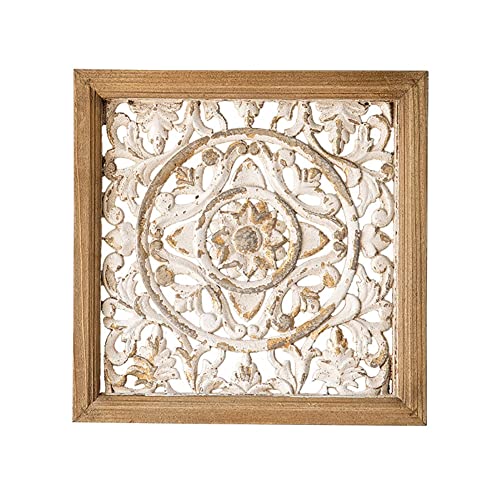 Panneau en Bois Sculpté Floral, Décoration Murale en Bois Sculpté,Panneaux De Décoration Murale en Bois Sculpté Motif Floral,Grande Sculpture Murale Décorative À...