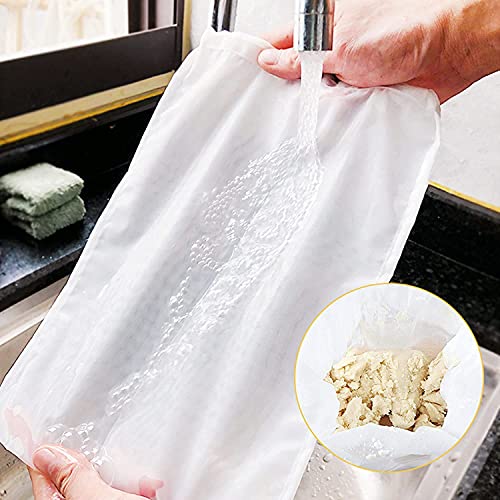 Image of 6 Pack - 200 Mesh Fine Mesh Strainer & Nut Milk Bags, Reusable Food Strainer - Food Grade BPA-Free - Ultra Strong Fine Nylon Mesh - Nutmilk, Juices, Cold Brew, Tea Coffee, Juice Soy Milk Juice