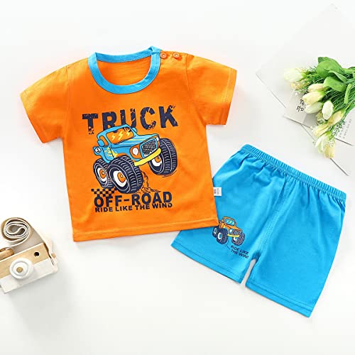 Image of Bold N Elegant Cotton Cute 3d Cartoon Printed Half Sleeve T-Shirt And Shorts Clothing Set For Infant Toddler Baby Boy Girl