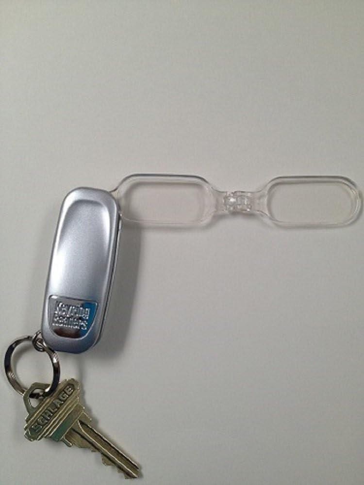 Accessory Key Ring Key Chain Novelty Gift Unisex +2.0 Magnifying Glasses Silver