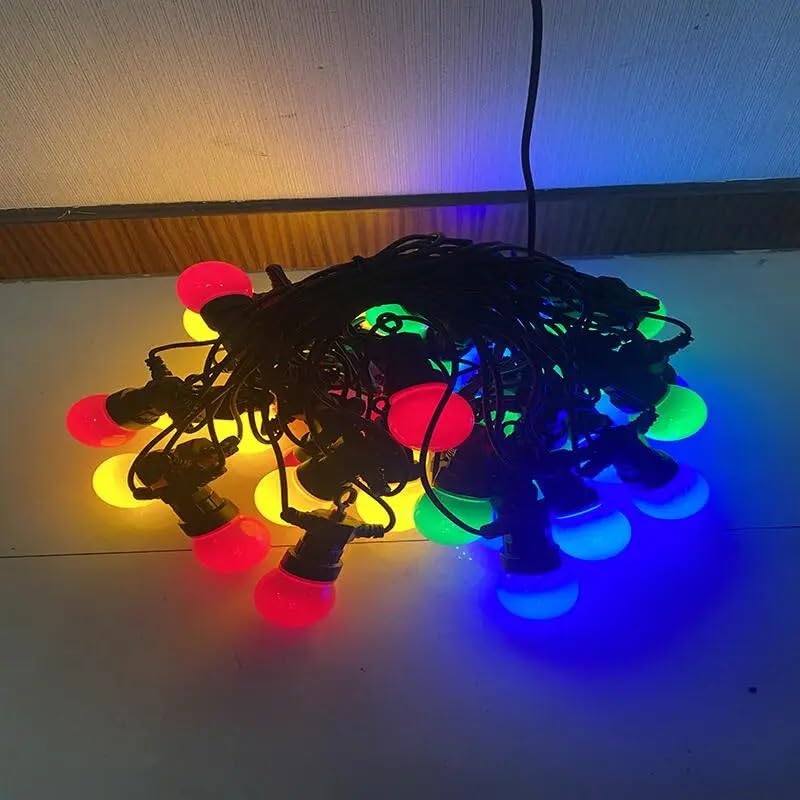 50mm 3D WS2811 Addressable Pixel Bulb Milky Globe DC12V/24V 30 Pixels/string IP68 RGB RGBW Full Color 20cm/30cm/50cm Spacing(XConnect pigtails,12V RGBW 3 LEDS_20CM SPACING 6M_EPOXY FILLED IP68)