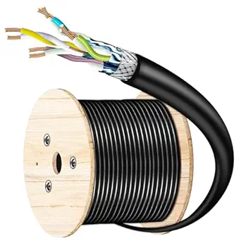 Cat7 Ethernet Cable 500ft: Easy Pull,CMR,10G 1000Mhz,Insulated Pure Copper Wire Internet Cable Double Shielded Riser (CMR) Outdoor/Indoor Heavy-Duty Waterproof 26AWG S/STP Cat 7 Ethernet Cable Spool