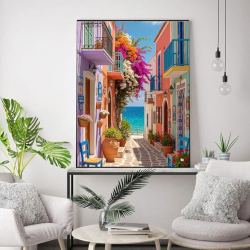 Image of WUSARPLY Seaside Scenery Stamped Cross Stitch Kits for Beginners Adults