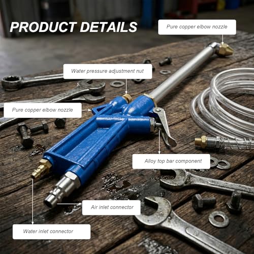 Image of Air Engine Cleaning Spray Gun, High-Pressure Professional Air Blow Gun Pneumatic Cleaning Sprayer with 4Ft Hose, Car Engine Dust Cleaner Wash Sprayer for Narrow Space