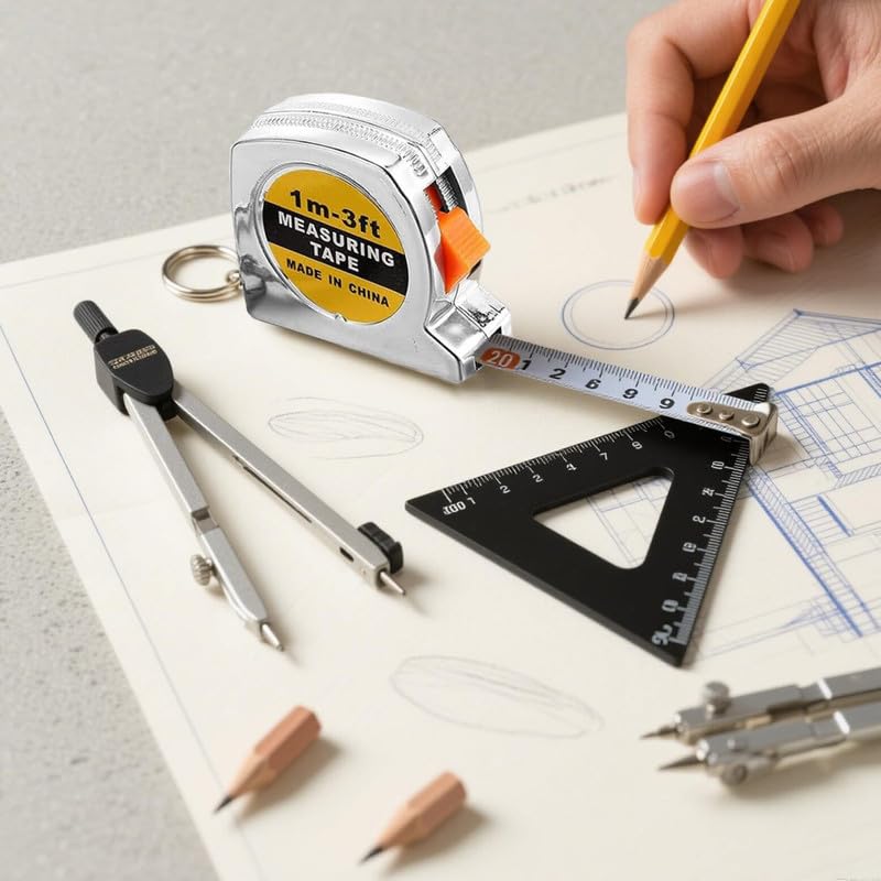 Cinta Métrica Retráctil Mini 1m con 12 Unidades miniatura 4