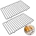 Ziyero Set Griglie di Raffreddamento in Acciaio Inox Griglia di Raffreddamento Rettangolare Sano Antiruggine, per Torte, Biscotti, Dessert, Verdura, Frutta, Ristorante, Scuola, Cucina—2 Pezzi, Nero