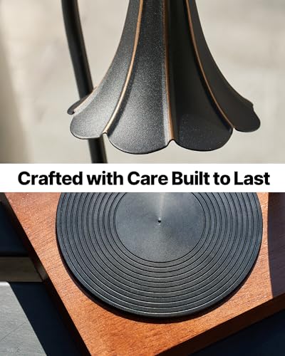 Candle Warmer Lamp with Timer & Stepless Dimmable, Electric Warmer Lamp for Jar Candles, Mid Century Modern Black Wax Melt with 2 Bulbs, Retro Decor House Warming Birthday Gifts - image 5