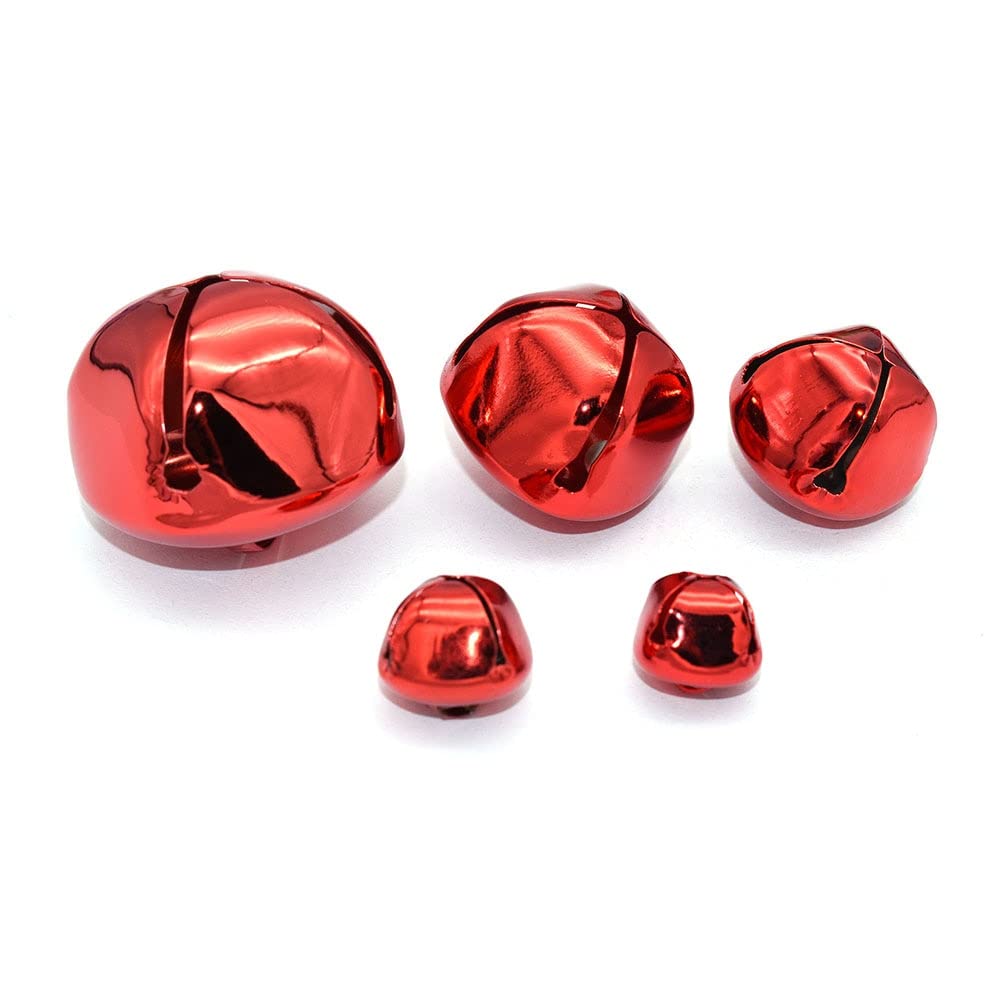 Pequeñas Campanas de Navidad,Campanas Colgantes de Pequeñas Campanas navideñas 8 Piezas Charm de Cadena con Campana roja(15mm)