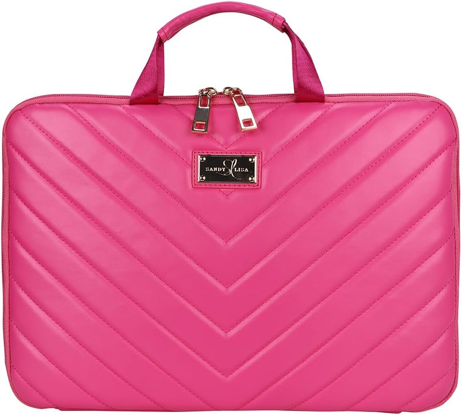 Sandy Lisa 14 Inch Laptop Sleeve, Chevron Printed Protective Case with Buttery Soft Anti-Scratch Lining