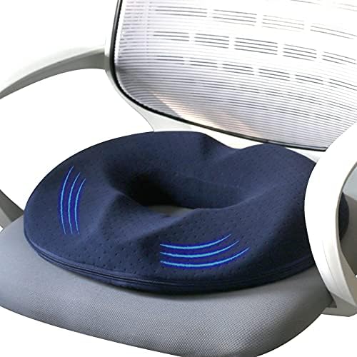 LittleJimmy Donut Pillow, Large Donut Seat Cushion for Relief Tailbone Pain, Hemmoroid Treatment, Bed Sores, Prostate, Coccyx, Sciatica, Pregnancy, Postpartum, Ergonomic Design (Mesh Cover for Male)