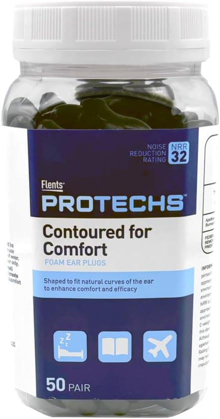 Protechs Contoured for fort Fo Ear Plugs, Soft & fortable