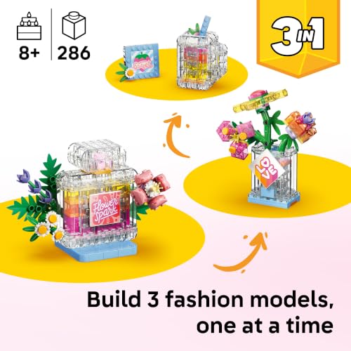 LEGO Creator 3 in 1 Floral Decor Perfume Bottle 31383 | Building Toys for Girls & Boys, Ages 8+, 3 Building Options, Bedroom or Desk Decor, 286 pieces, Gift for Birthdays - image 2