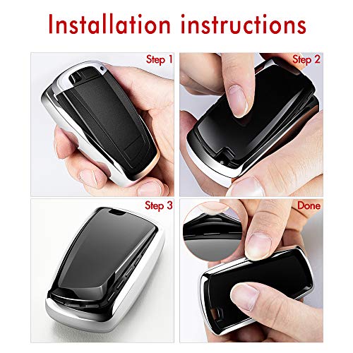 Intermerge For Bmw Key Fob Cover,Key Case For 1 3 4 5 6 7 Series X1 X3 X4 M5 M6 Gt3 Gt5 Remote Control Key Premium Soft Tpu Anti-Dust Full Protection (Blue) #TOP6