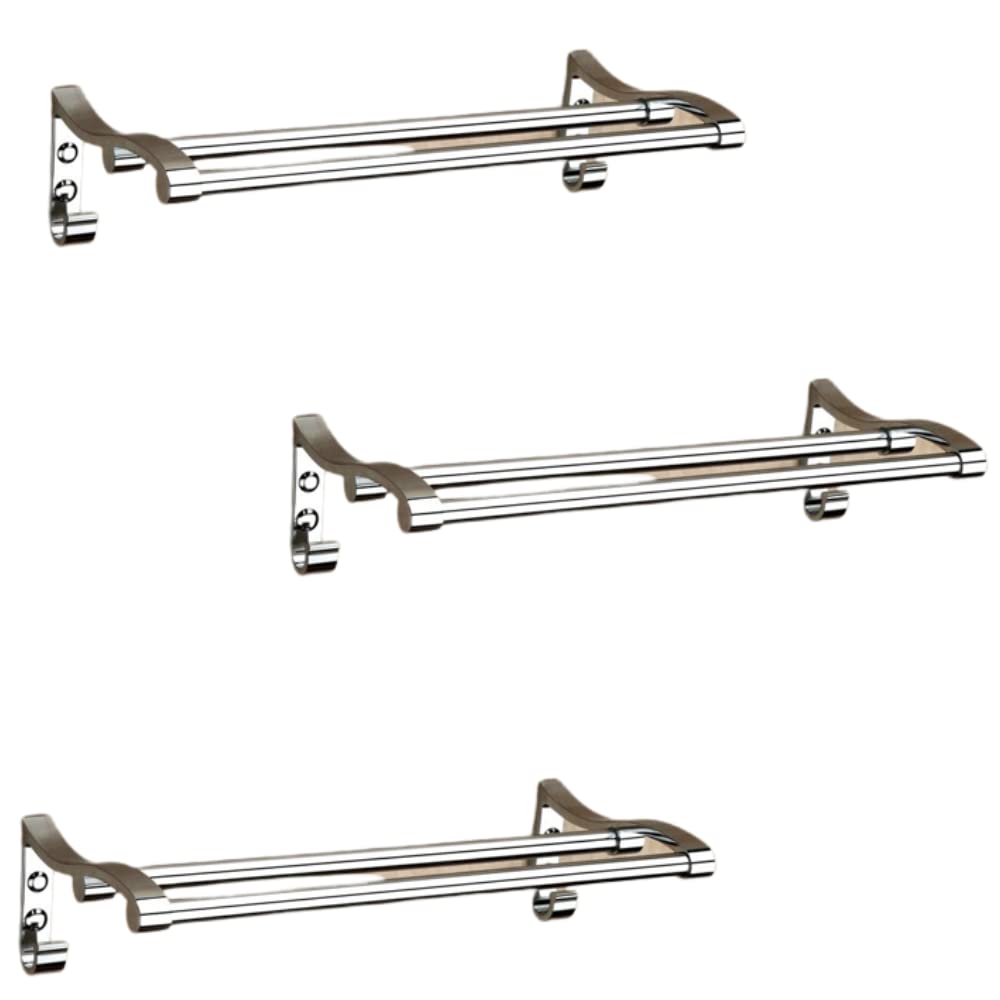 Filox Towel Rack Wall Mounted Stainless Steel Rack Towel Bar Rod Rail for Kitchen & Washroom Hanger Stand Bathroom Accessories for Home Set of 3 (B0BDMLQJTR) Amazon Price History, Amazon Price Tracker
