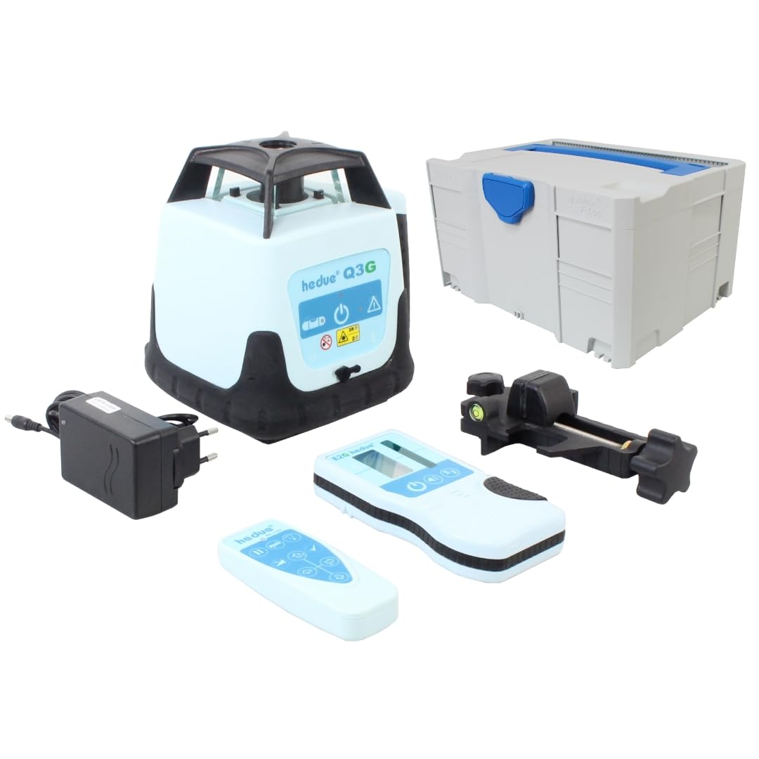 Niveau Laser Rotatif Q3G - Laser chantier autonivelant, avec deux classes de laser et rayon laser vert (dans Systainer avec récepteur laser, télécommande et chargeur)