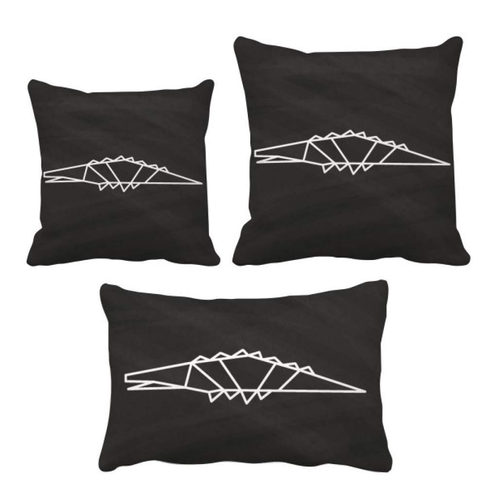 Housse de coussin crocodile origami géométrique abstrait taie oreiller déco canapé maison