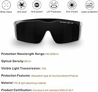 Vista 2 de Gafas de seguridad láser IPL de 190 nm a 2000 nm, gafas protectoras UV contra láser, gafas de protección ocular para tratamiento de depilación láser