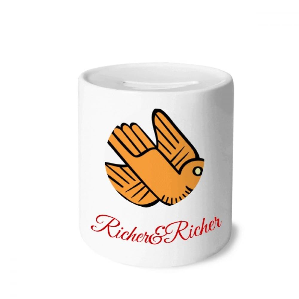 no/no Indian Art Drawing Birds Rich and Rich Bank Saving Box Coin