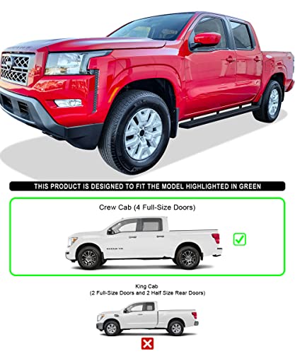 Estribos negros APS 5 pulgadas compatibles Nissan Frontier miniatura 2