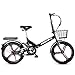 LHR Klapprad, 16-zoll-20-zoll-mini-fahrrad Mit Variabler Geschwindigkeit, Kleines Rad, Integrierter Reifen, Geeignet Für Erwachsene Schüler, Jugendliche,2black,16inch