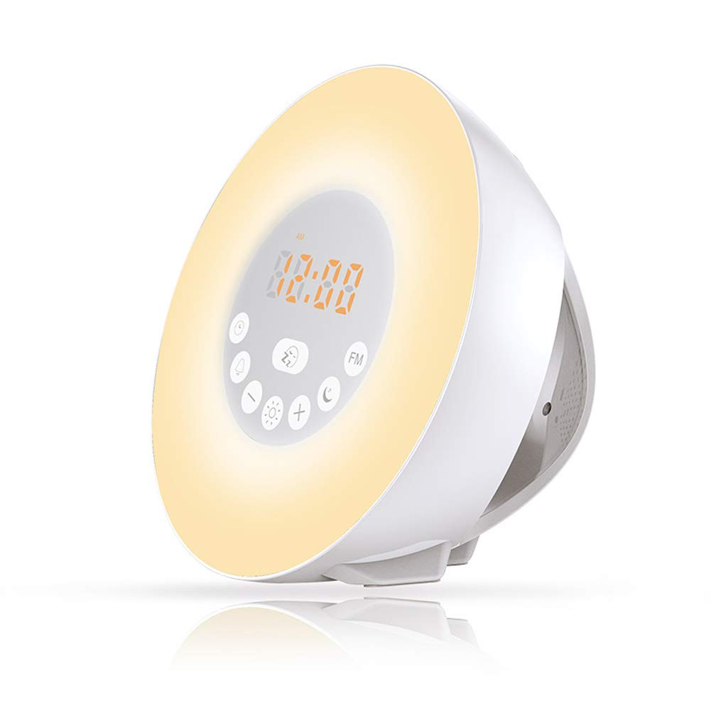 Wake-Up Light Alarm Clock with 6 Natural Sounds Digital FM Radio