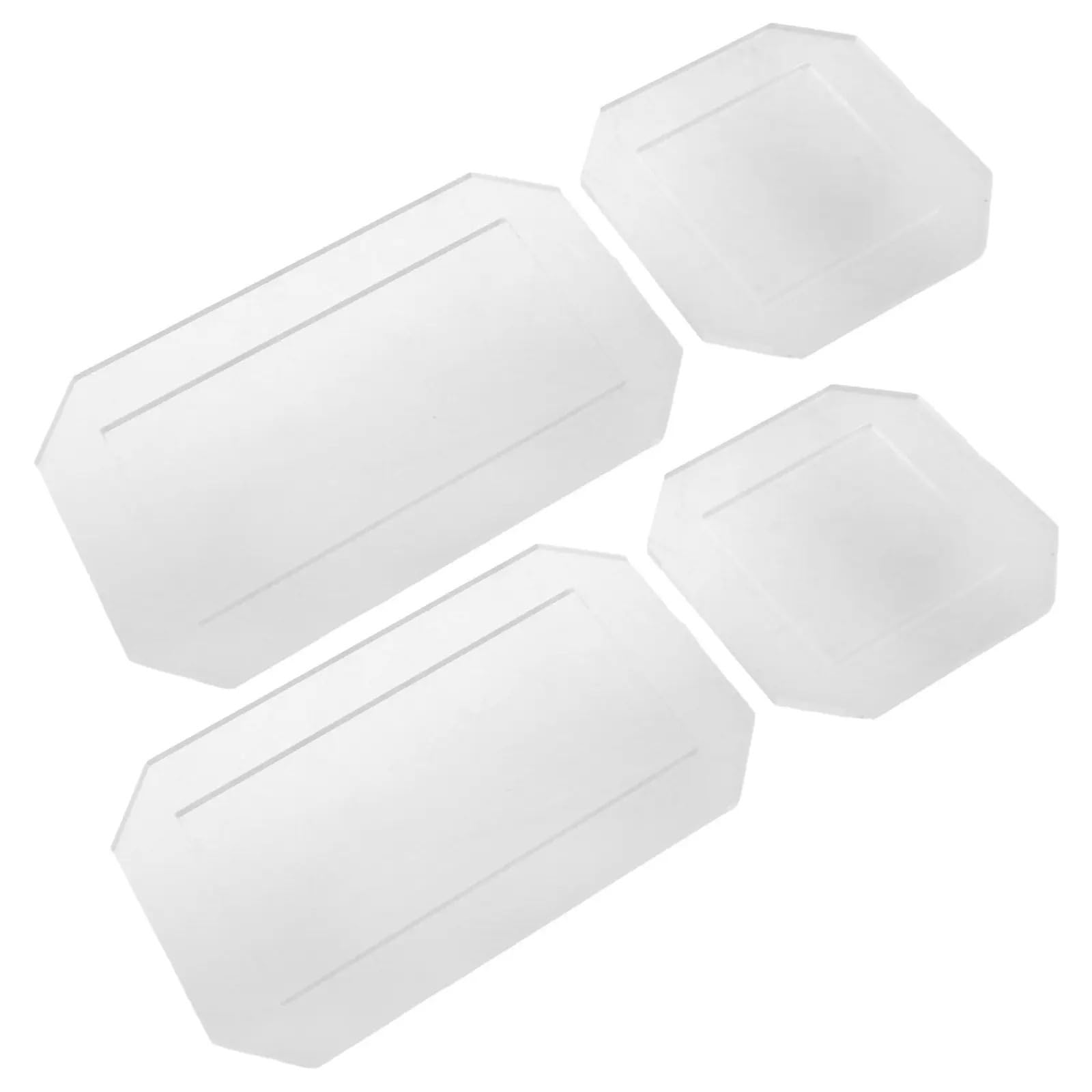 4 Plantillas De Acolchado Transparentes Cuadradas. | Herramienta de regla de retazos de costura rectangular for alineación precisa de corte de tela DIY