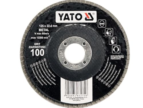 Yato yt-83276 – Disque à lattes – de fibre de verre de formes réguliers respaldan 125 mm Grain 120