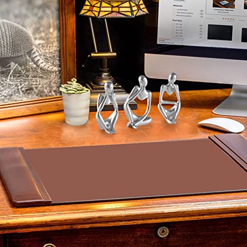 Bmlcgj Thinker Statue Gold Decor Abstract Art Sculpture, Golden Resin Collectible Figurines For Home Living Room Office Shelf Decoration,Great Gift Ideas (Silver) #TOP6