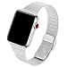 Produktbild GerbGorb Edelstahl Mesh Apple Watch Armband Kompatibel für iWatch 42mm 44mm, Uhrenarmband für Apple Watch Series 5/4/3/2/1, (38mm/44mm Silber