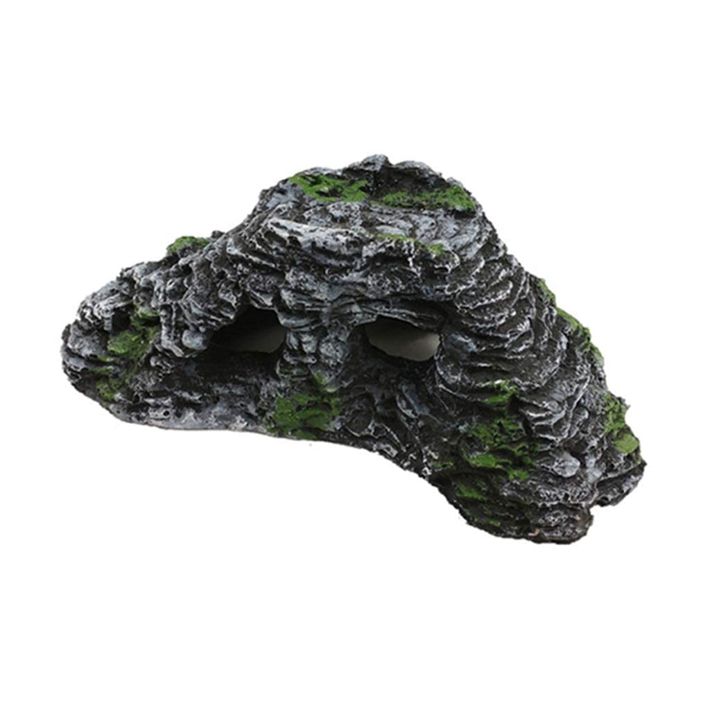 Caja de escondite para Reptiles, paisajismo de Acuario, decoración de hábitat, escondites de Peces, lagartos y Tortugas, Accesorios para Cajas de Cuevas de Reptiles
