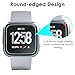 CAVN 4-Pack Screen Protector Compatible with Fitbit Versa / Versa Lite Edition, Waterproof Tempered Glass Smartwatch Accessories[2.5D Round Edge] [9H Hardness] Ultra Clear] [Anti-Scratch]