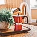 GROSCHE Milano 6 Espresso Cup, 9.3 oz Red Stovetop Espresso Maker - Italian Moka Pot