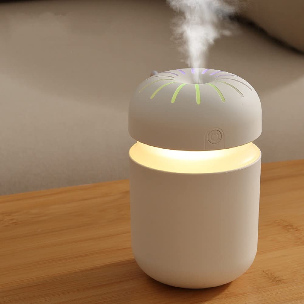 Mute large capacity large spray air-conditioned room, bedroom, office, gradient color seven color lamp white humidifier