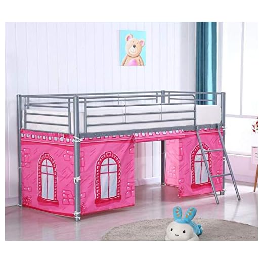 HLS Tält för Midsleeper stugsäng – (rosa slott)