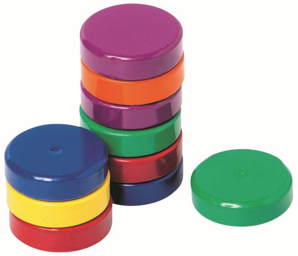 Dowling Magnets Ceramic Disc Magnets (magnetic discs measure .75 inch in diameter x .20 inch thick each), Set of 10