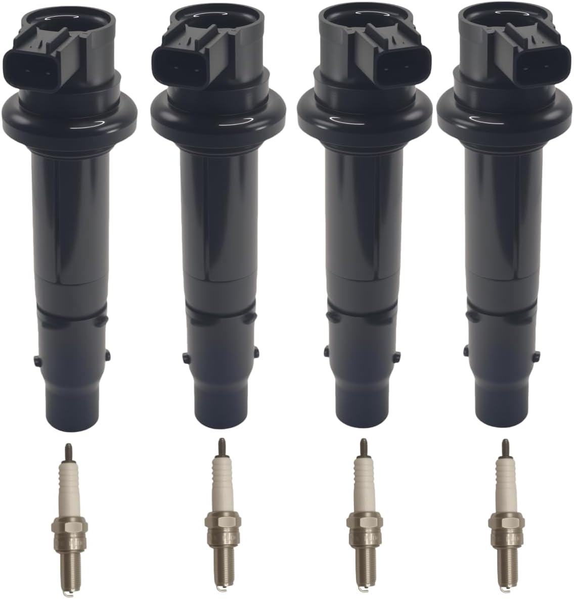 Ignition Coil w/Spark Plug For Yamaha FZ1 2006-2014 FZS1 2015 YZF-R1 2002-2006 YZF-R6 2006-2007 Vmax 1700 2009-2020 13S-82310-00-00 2C0-82310-00-00 4C8-82310-00-00 5VY-82310-00-00 5PW-82310-00