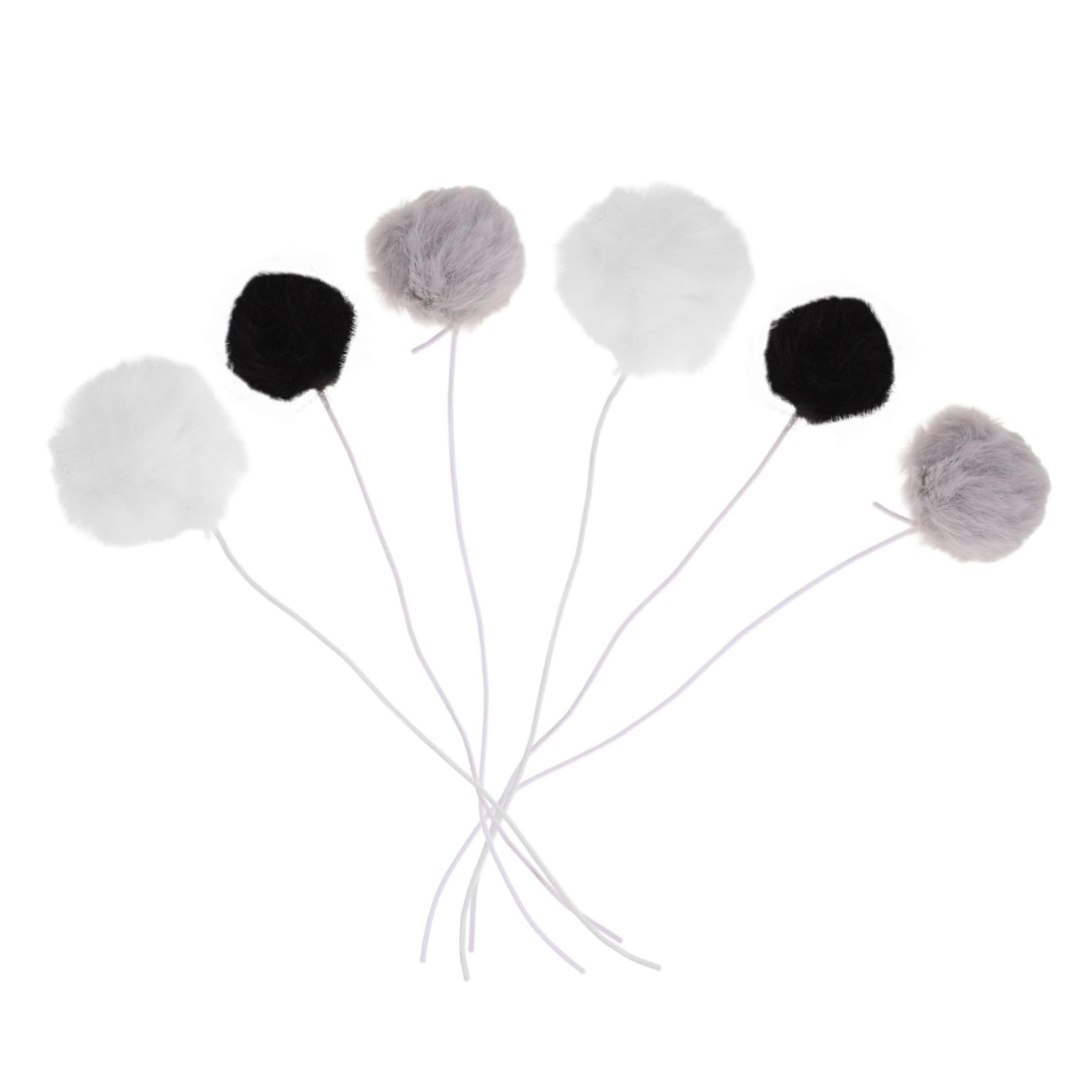 Happyyami 6 Pack Hanging Cat Toy for Indoor Play Soft Plush Design Interactive Kitten Toys