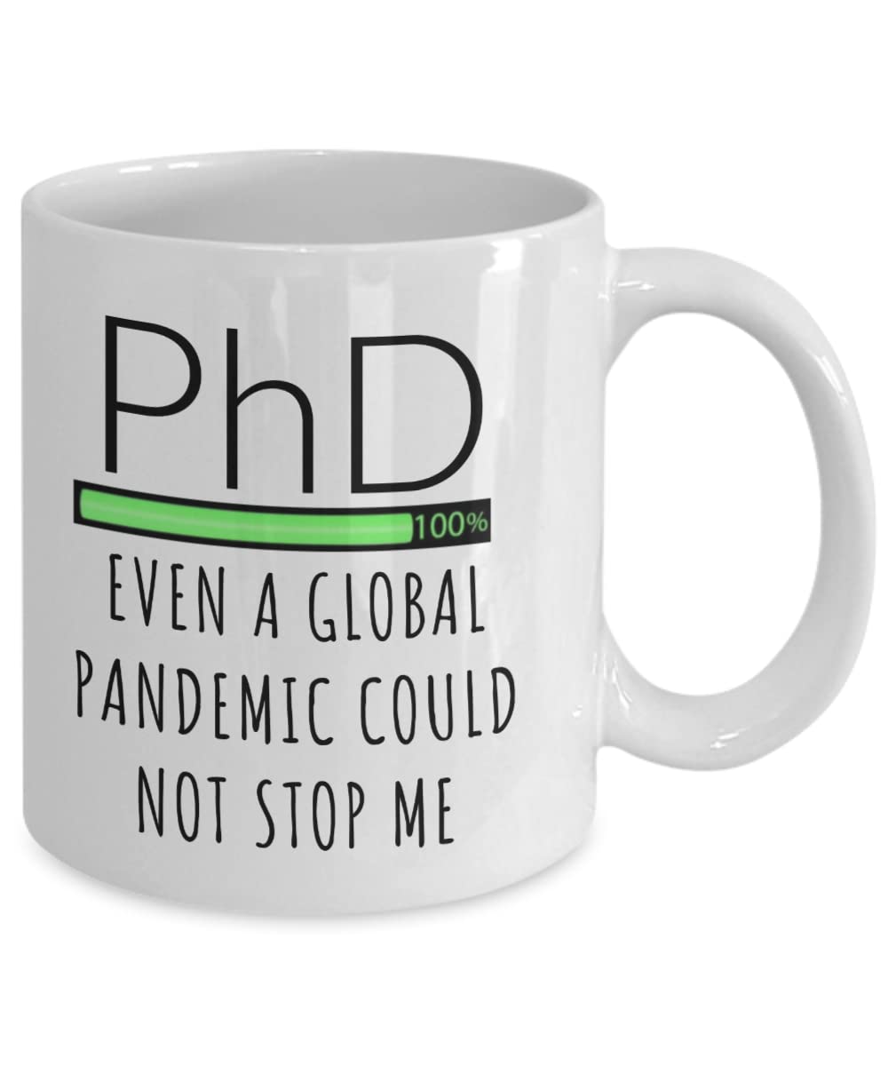 PhD Graduation Coffee Mug for Women White Ceramic, 11oz, Personalized - Image 2